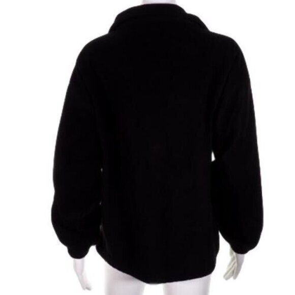 Womens Medium USA Olympics Black Zip-Up Fleece Jacket With Torch & Rings Embroid - Picture 7 of 10